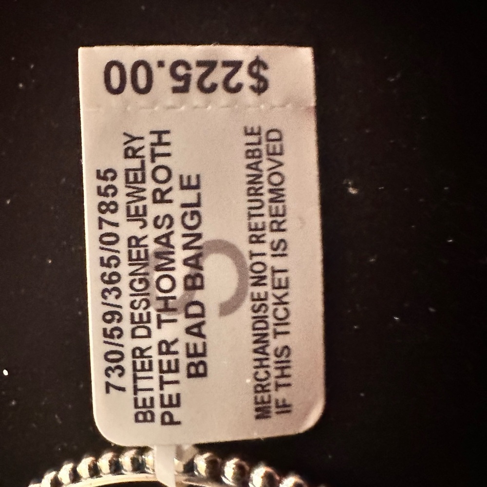 NWT Peter Thomas Roth Beaded Bangle Bracelet in Sterling Silver - Silver - Picture 10 of 10